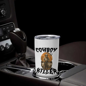 Halloween Skeleton Tumbler Cup Cowboy Killer Spooky Western Horror Design TS12 Print Your Wear