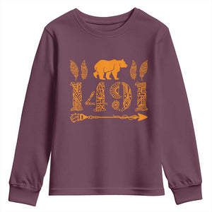 1491 Indigenous Peoples Day Youth Sweatshirt Proud Native American Pride