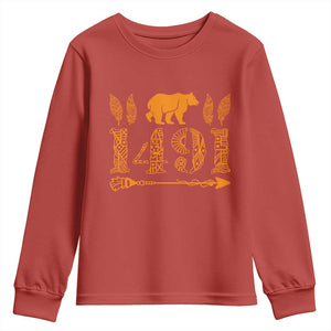 1491 Indigenous Peoples Day Youth Sweatshirt Proud Native American Pride