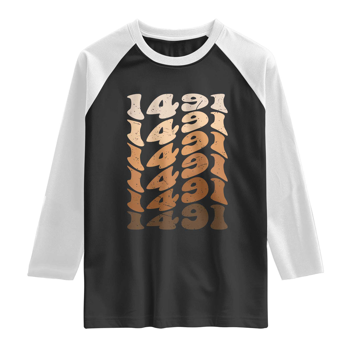 1491 Indigenous Peoples Day Raglan Shirt Native American Heritage Pride