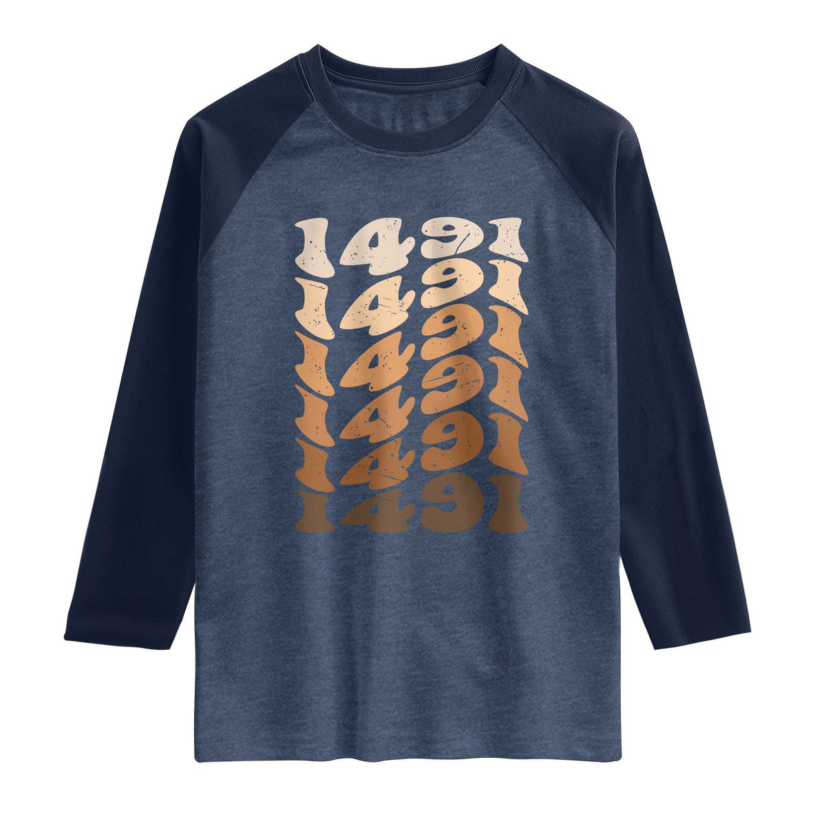 1491 Indigenous Peoples Day Raglan Shirt Native American Heritage Pride
