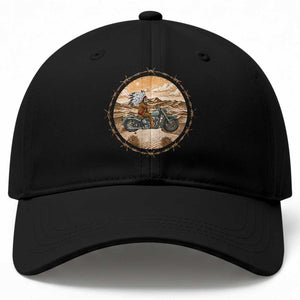 Native American Biker Gift Baseball Cap Skull Motorcycle Rider