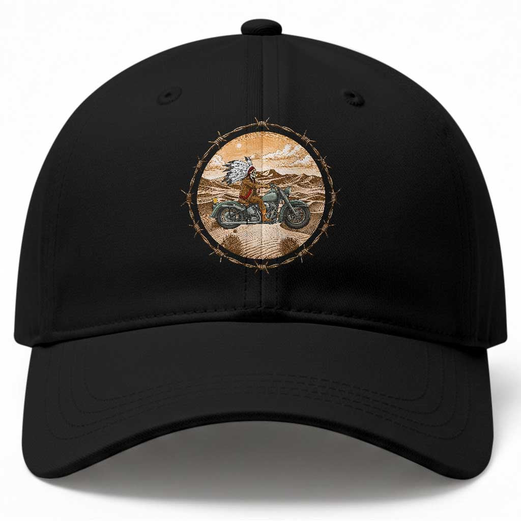 Native American Biker Gift Baseball Cap Skull Motorcycle Rider TS12 Print Your Wear