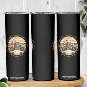 Native American Biker Gift Skinny Tumbler Skull Motorcycle Rider