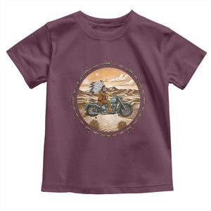 Native American Biker Gift Toddler T Shirt Skull Motorcycle Rider