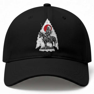 Vintage Native American Warrior Baseball Cap Horse Rider Feather Headdress Graphic