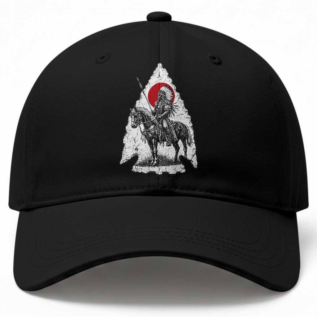 Vintage Native American Warrior Baseball Cap Horse Rider Feather Headdress Graphic TS12 Print Your Wear