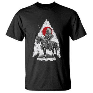 Vintage Native American Warrior T Shirt Horse Rider Feather Headdress Graphic
