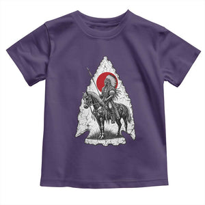 Vintage Native American Warrior Toddler T Shirt Horse Rider Feather Headdress Graphic