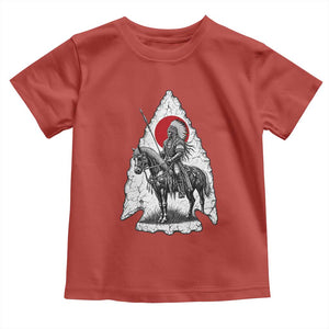 Vintage Native American Warrior Toddler T Shirt Horse Rider Feather Headdress Graphic