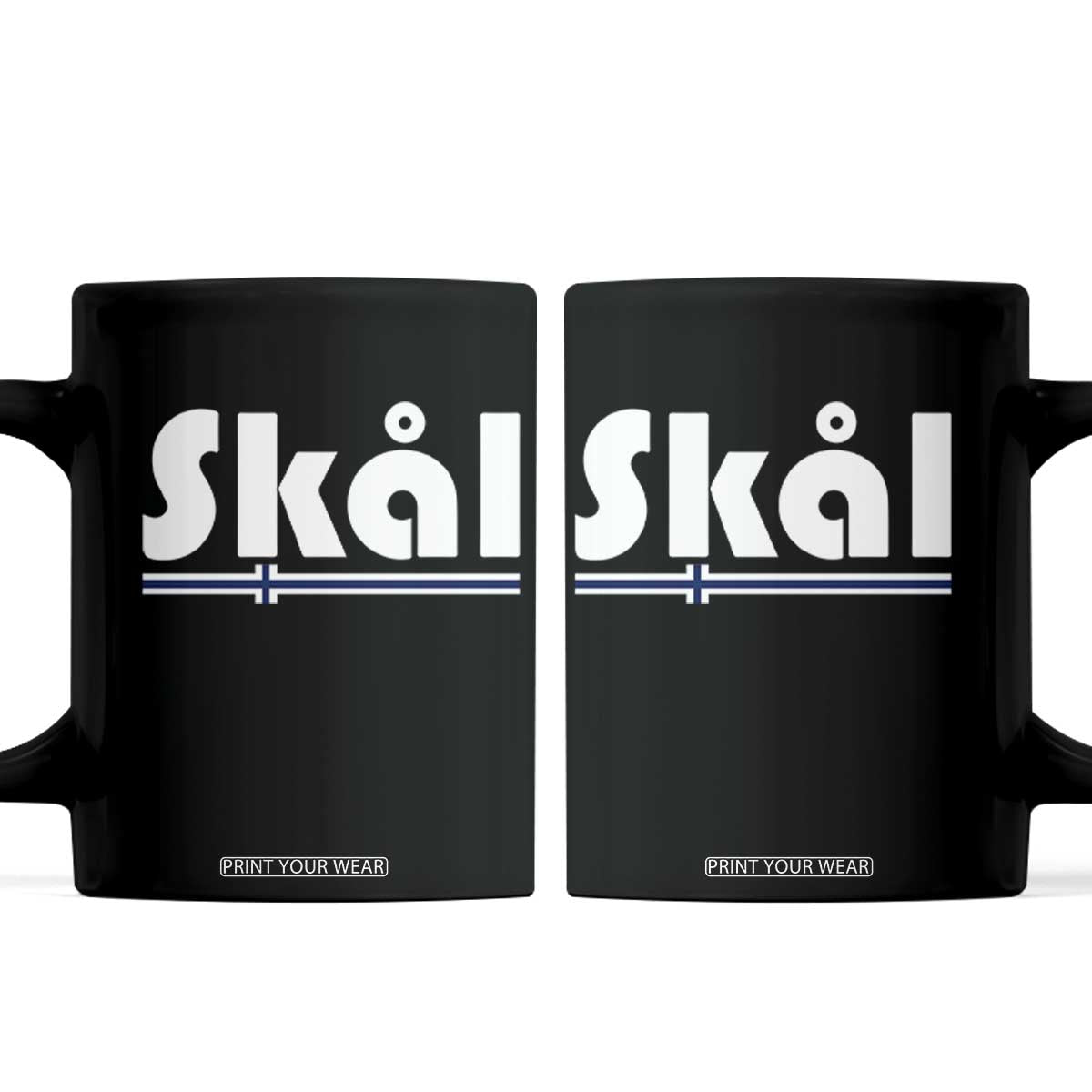 Vintage Norway Norge Skål Flag Graphic Coffee Mug Proud Norwegian Fan TS12 Black Print Your Wear