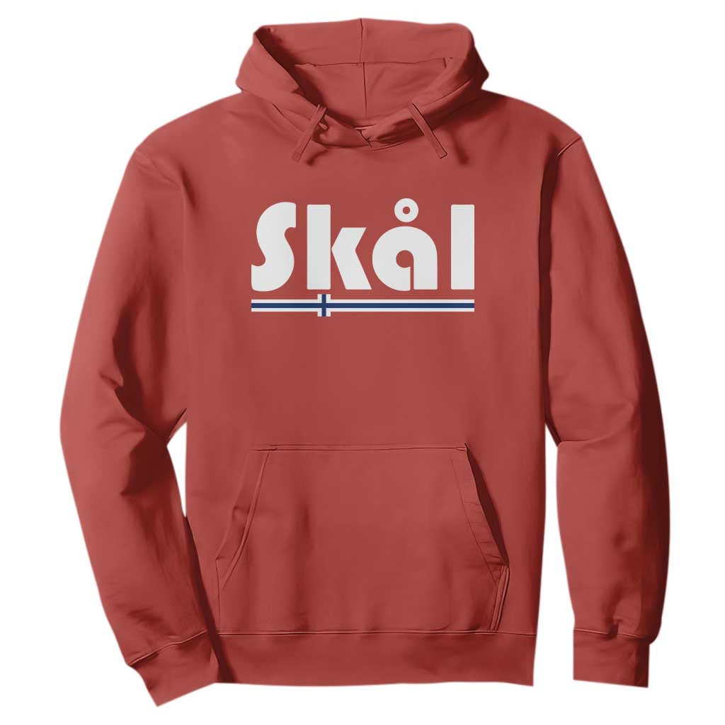 Vintage Norway Norge Skål Flag Graphic Hoodie Proud Norwegian Fan TS12 Red Print Your Wear