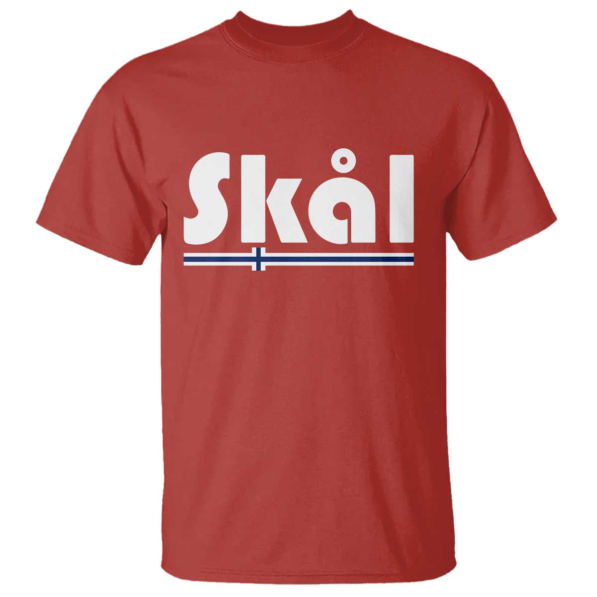 Vintage Norway Norge Skål Flag Graphic T Shirt Proud Norwegian Fan TS12 Red Print Your Wear