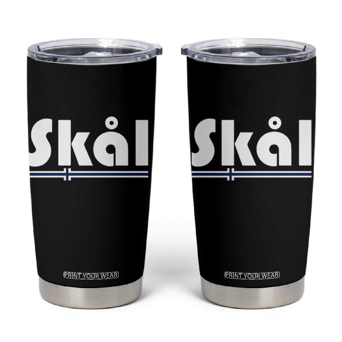 Vintage Norway Norge Skål Flag Graphic Tumbler Cup Proud Norwegian Fan TS12 Black Print Your Wear