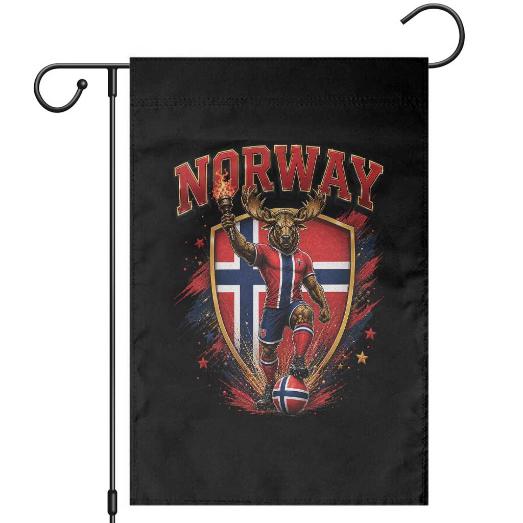 Funny Norway Norwegian Moose Garden Flag Soccer Fan Game Day Gift TS12 Black Print Your Wear