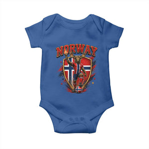 Funny Norway Norwegian Moose Baby Onesie Soccer Fan Game Day Gift TS12 Royal Blue Print Your Wear
