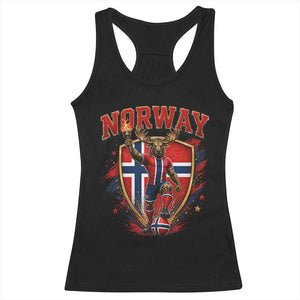 Funny Norway Norwegian Moose Racerback Tank Top Soccer Fan Game Day Gift TS12 Black Print Your Wear