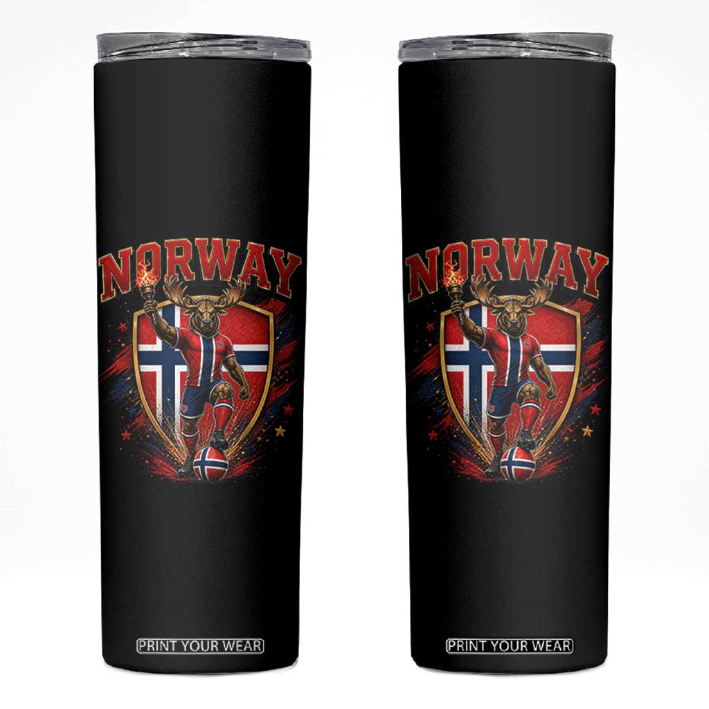 Funny Norway Norwegian Moose Skinny Tumbler Soccer Fan Game Day Gift TS12 Black Print Your Wear