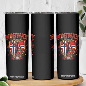 Funny Norway Norwegian Moose Skinny Tumbler Soccer Fan Game Day Gift TS12 Print Your Wear