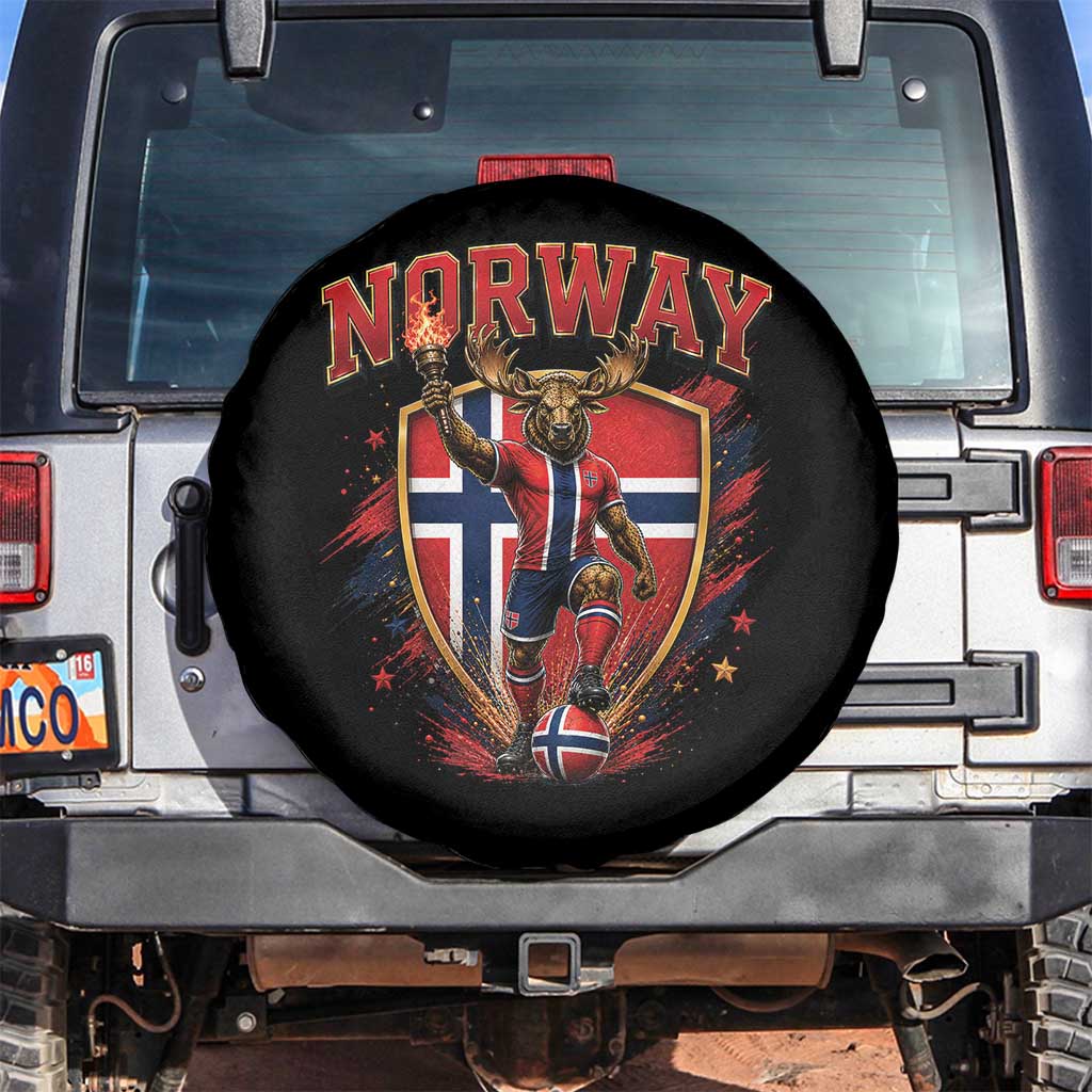 Funny Norway Norwegian Moose Spare Tire Cover Soccer Fan Game Day Gift TS12 No hole Black Print Your Wear
