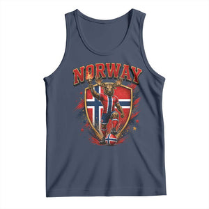Funny Norway Norwegian Moose Tank Top Soccer Fan Game Day Gift TS12 Navy Print Your Wear