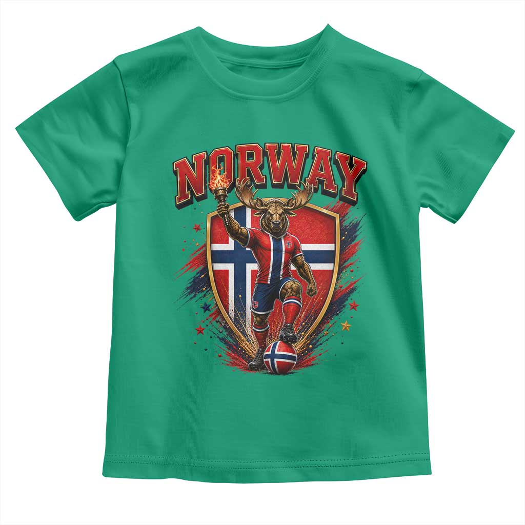 Funny Norway Norwegian Moose Toddler T Shirt Soccer Fan Game Day Gift TS12 Irish Green Print Your Wear