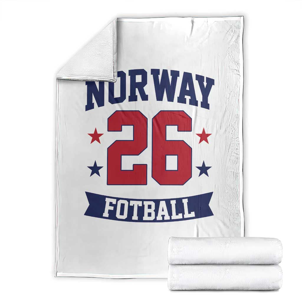 Vintage Norway Fotball Throw Blanket Norwegian Flag Game Day Fan Gift TS12 White Print Your Wear