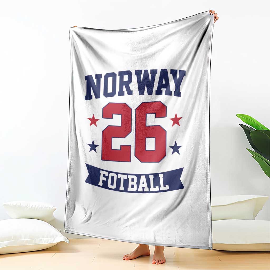 Vintage Norway Fotball Throw Blanket Norwegian Flag Game Day Fan Gift TS12 Print Your Wear