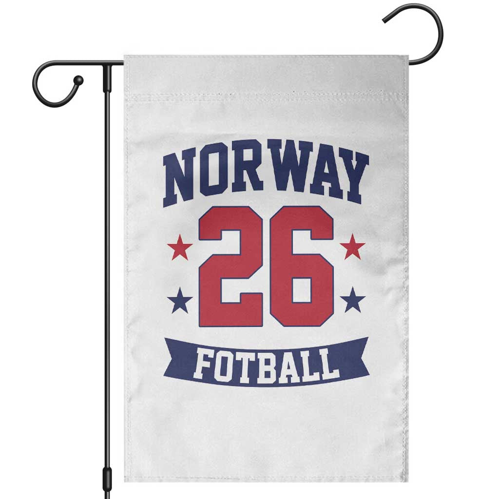 Vintage Norway Fotball Garden Flag Norwegian Flag Game Day Fan Gift TS12 White Print Your Wear