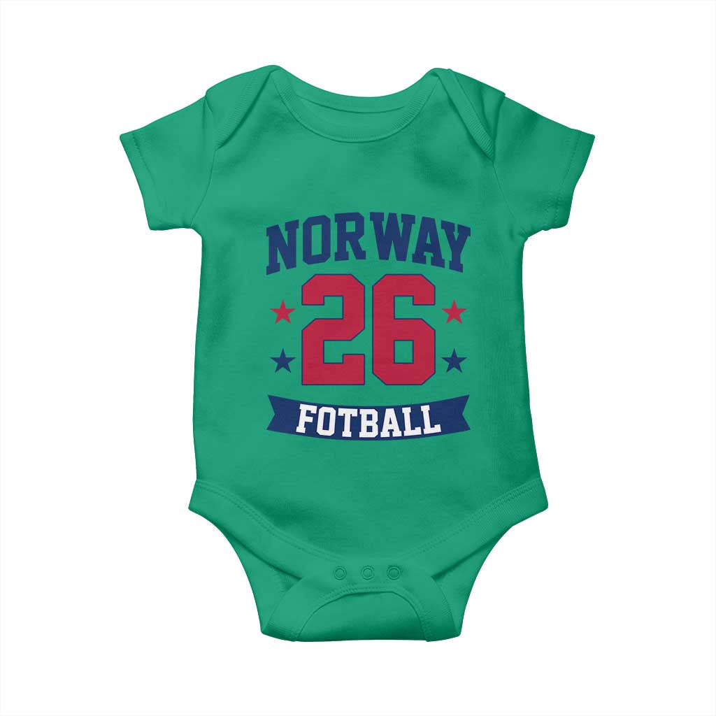 Vintage Norway Fotball Baby Onesie Norwegian Flag Game Day Fan Gift TS12 Irish Green Print Your Wear