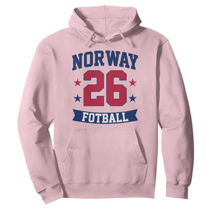 Vintage Norway Fotball Hoodie Norwegian Flag Game Day Fan Gift TS12 Light Pink Print Your Wear