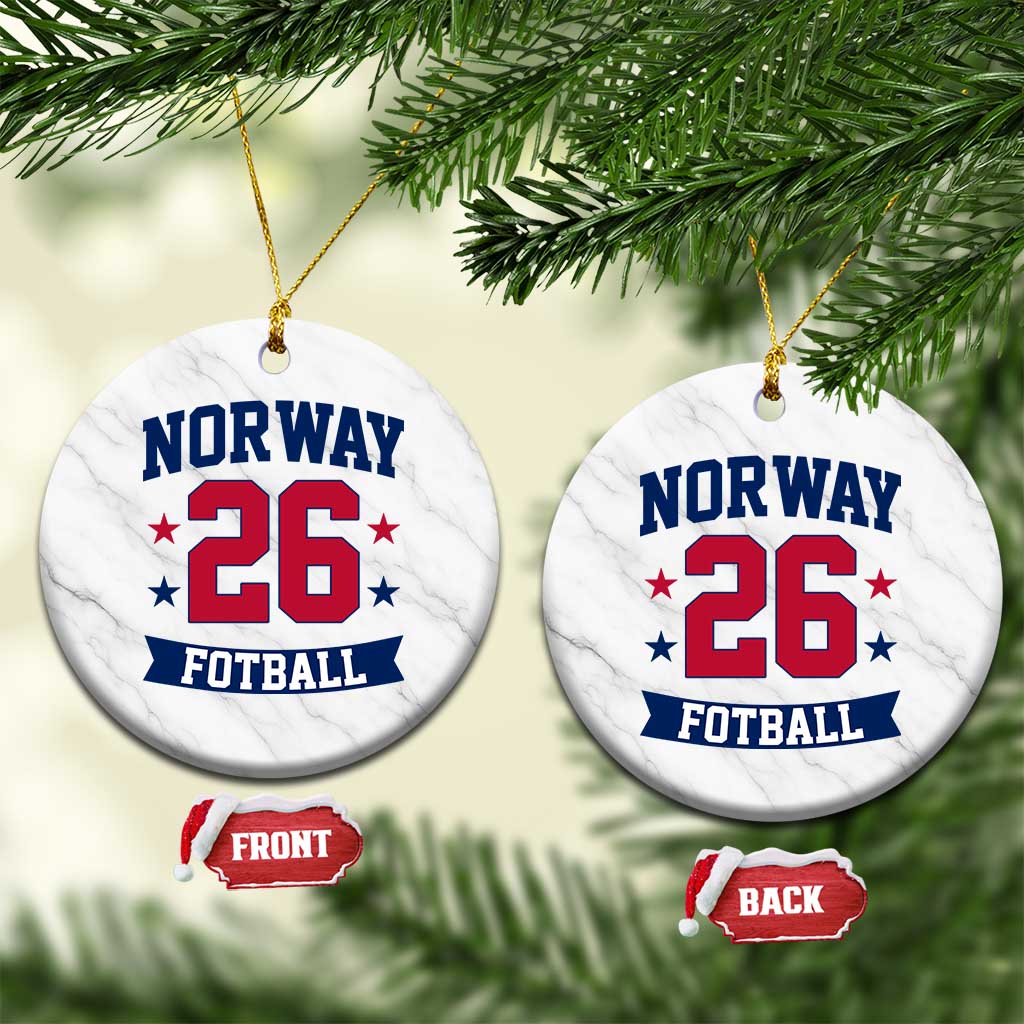 Vintage Norway Fotball Ceramic Ornament Norwegian Flag Game Day Fan Gift TS12 1pc White Marble Print Your Wear