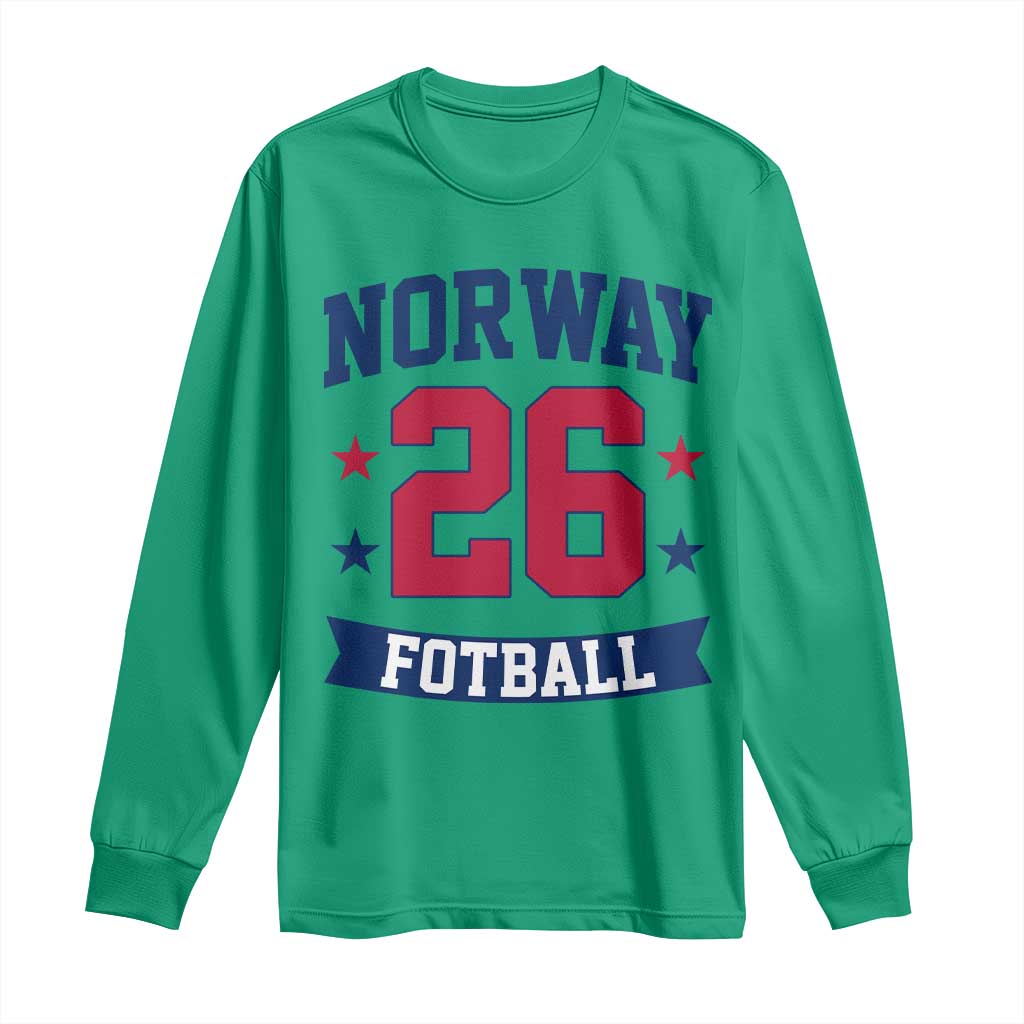 Vintage Norway Fotball Long Sleeve Shirt Norwegian Flag Game Day Fan Gift TS12 Irish Green Print Your Wear