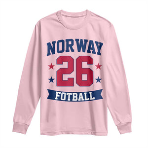 Vintage Norway Fotball Long Sleeve Shirt Norwegian Flag Game Day Fan Gift TS12 Light Pink Print Your Wear