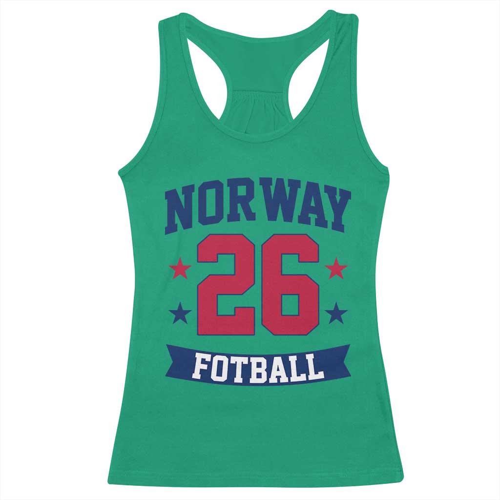 Vintage Norway Fotball Racerback Tank Top Norwegian Flag Game Day Fan Gift TS12 Irish Green Print Your Wear