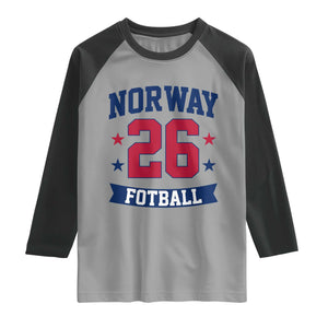Vintage Norway Fotball Raglan Shirt Norwegian Flag Game Day Fan Gift TS12 Sport Gray Black Print Your Wear