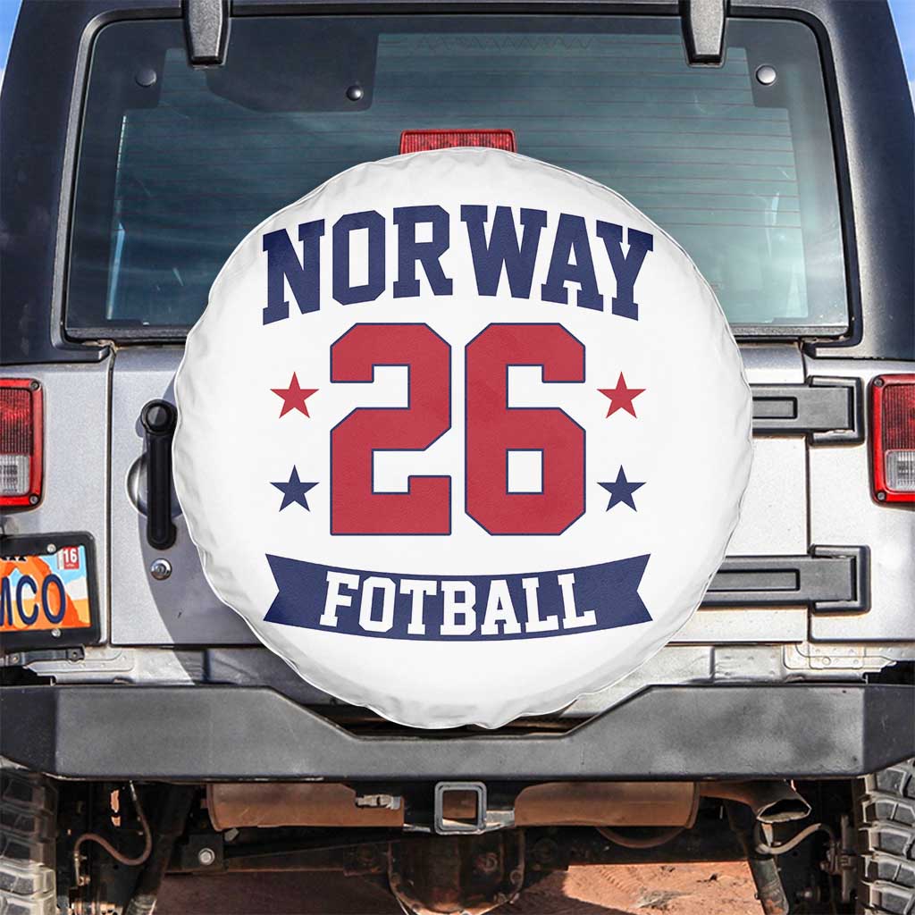 Vintage Norway Fotball Spare Tire Cover Norwegian Flag Game Day Fan Gift TS12 No hole White Print Your Wear