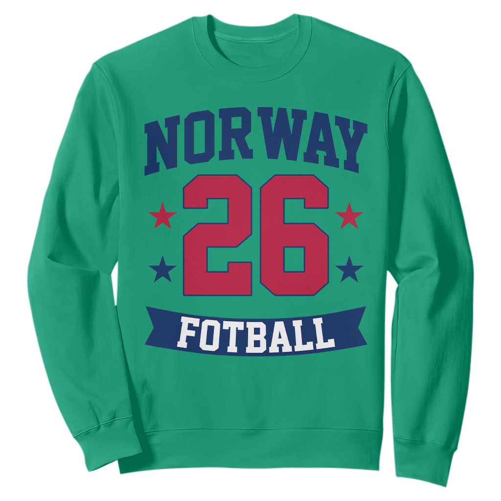 Vintage Norway Fotball Sweatshirt Norwegian Flag Game Day Fan Gift TS12 Irish Green Print Your Wear