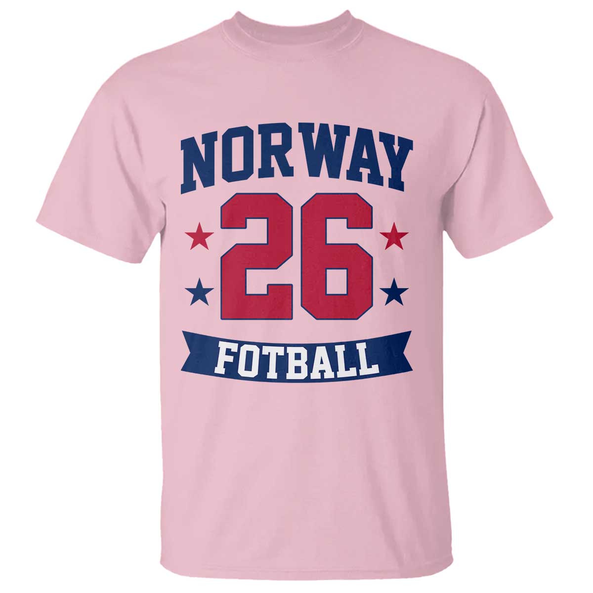 Vintage Norway Fotball T Shirt Norwegian Flag Game Day Fan Gift TS12 Light Pink Print Your Wear