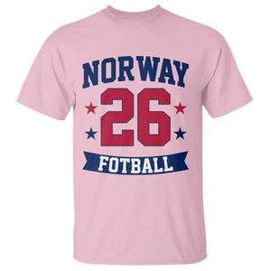 Vintage Norway Fotball T Shirt Norwegian Flag Game Day Fan Gift TS12 Light Pink Print Your Wear