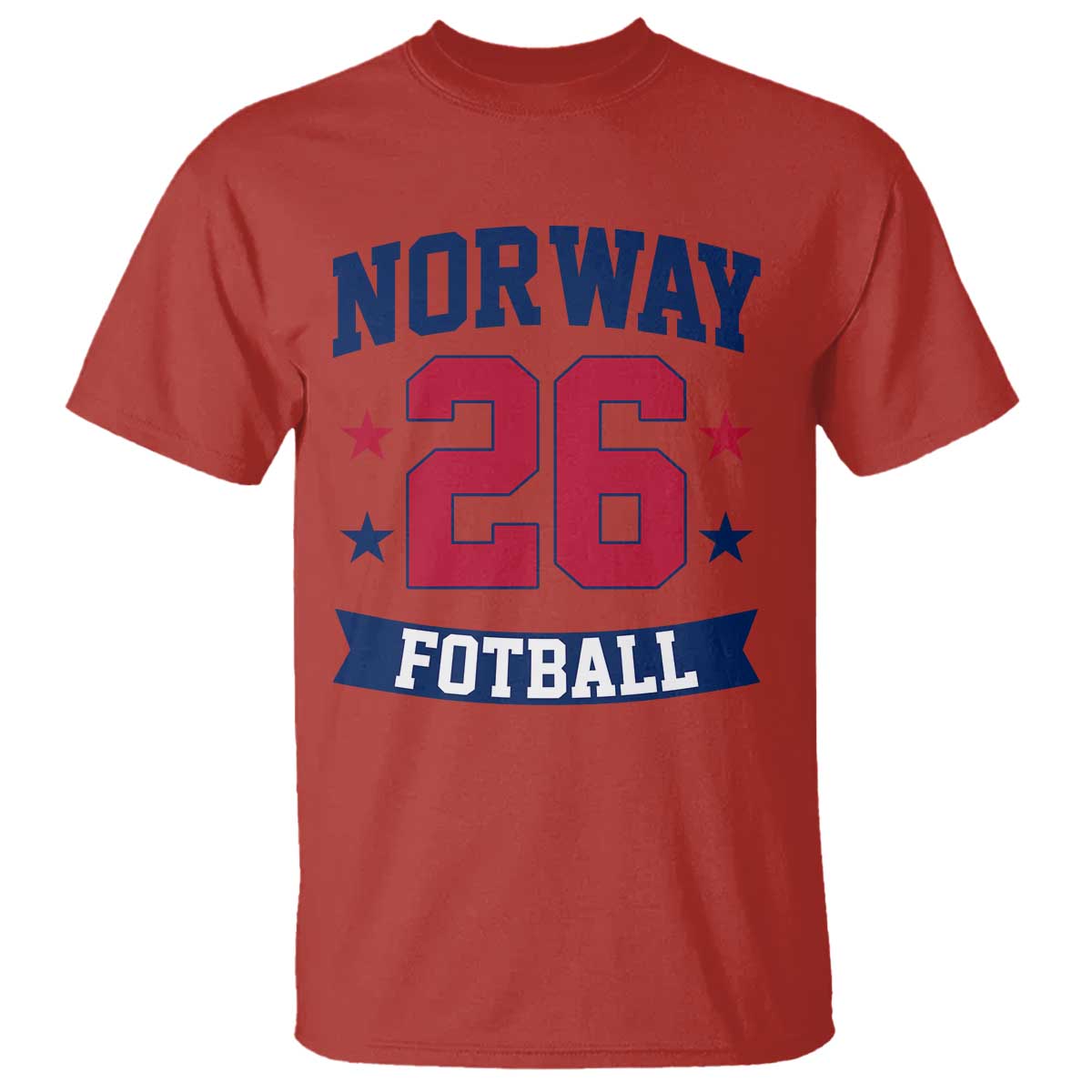 Vintage Norway Fotball T Shirt Norwegian Flag Game Day Fan Gift TS12 Red Print Your Wear