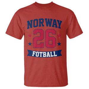 Vintage Norway Fotball T Shirt Norwegian Flag Game Day Fan Gift TS12 Red Print Your Wear