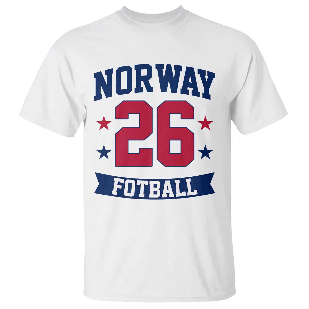 Vintage Norway Fotball T Shirt Norwegian Flag Game Day Fan Gift TS12 White Print Your Wear