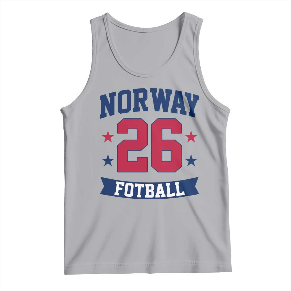 Vintage Norway Fotball Tank Top Norwegian Flag Game Day Fan Gift TS12 Athletic Heather Print Your Wear