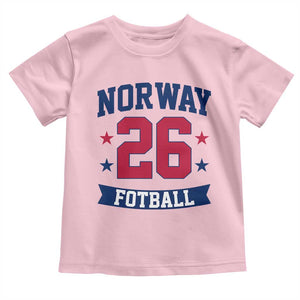 Vintage Norway Fotball Toddler T Shirt Norwegian Flag Game Day Fan Gift TS12 Light Pink Print Your Wear