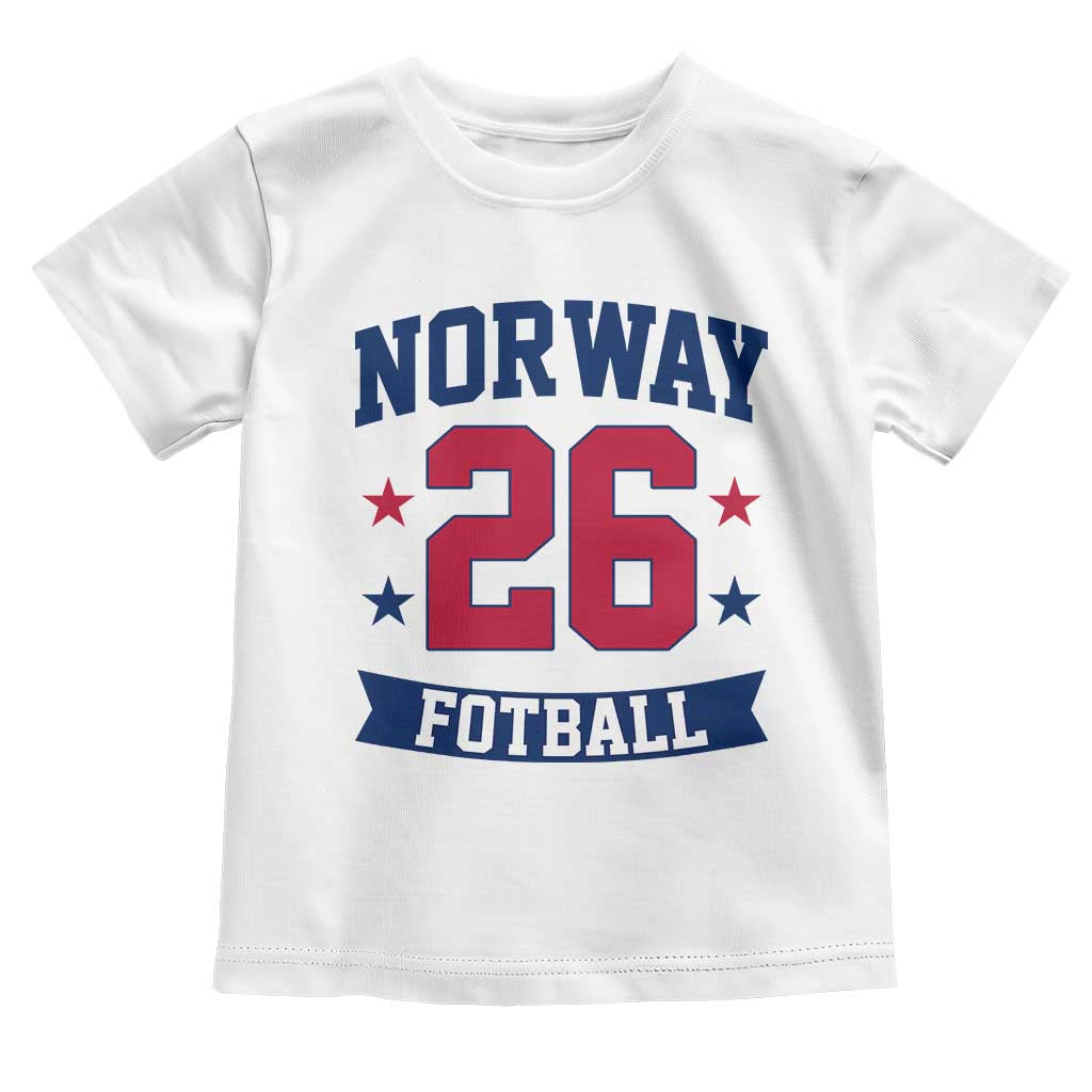 Vintage Norway Fotball Toddler T Shirt Norwegian Flag Game Day Fan Gift TS12 White Print Your Wear