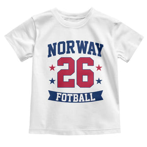 Vintage Norway Fotball Toddler T Shirt Norwegian Flag Game Day Fan Gift TS12 White Print Your Wear