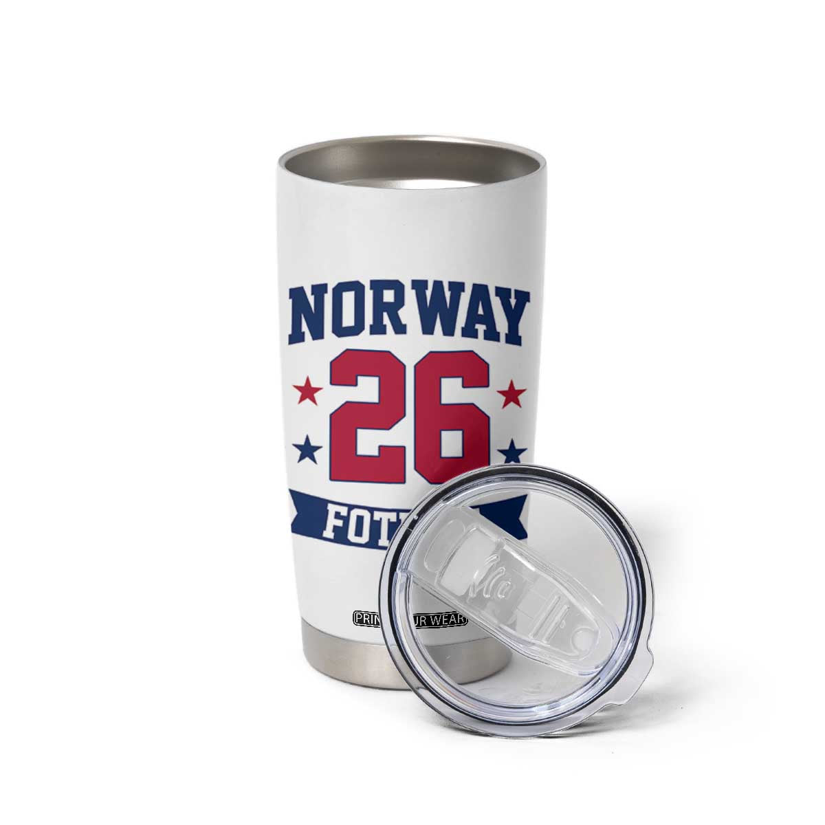 Vintage Norway Fotball Tumbler Cup Norwegian Flag Game Day Fan Gift TS12 Print Your Wear