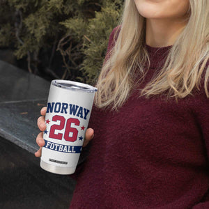 Vintage Norway Fotball Tumbler Cup Norwegian Flag Game Day Fan Gift TS12 Print Your Wear