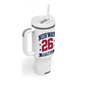 Vintage Norway Fotball Tumbler With Handle Norwegian Flag Game Day Fan Gift TS12 Print Your Wear